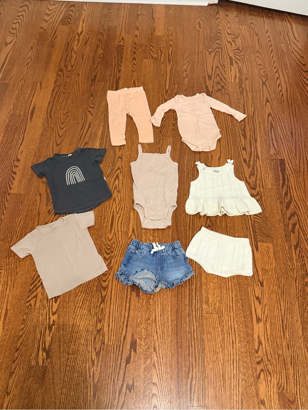 Baby Girl Bamboo bundle kyte bodysuit pointelle knit set abercrombie shorts 6-12
